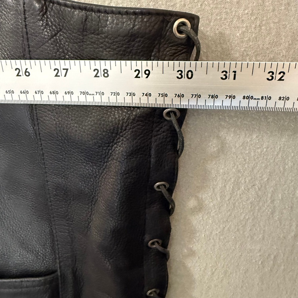 Milwaukee Premium Leather Concealed Carry Pockets Buffalo Snap Vest Men 56 - Picture 8 of 16